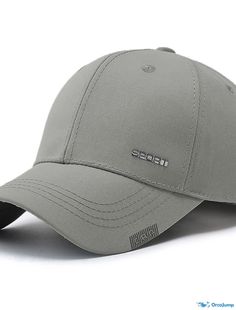 OrcaJump - Mens Baseball Cap Black Gray Khaki Print Letter Windproof UV Resistant for Spring Summer Fall Casual Waterproof Sports Hat, Breathable Solid Color Hats For Hiking, Casual Hiking Hats, Durable Casual Baseball Cap For Outdoor, Gray Breathable Hats For Outdoor Activities, Breathable Gray Hats For Outdoor Activities, Solid Color Flat Bill Baseball Cap For Outdoor, Casual Windproof Khaki Hat, Durable Casual Baseball Cap For Outdoor Activities