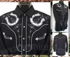 Cowboy Gear, Collared Shirts, Cowboy Rodeo, Horse Shoes, Embroidered Leaves, Rodeo Shirts, Cowboy Shirt, Mens Cowboy, Cowboys Shirt