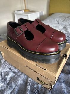 Red Doc Martens Mary Janes, Dr Martens Bethan, Red Docs, Doc Martens Mary Janes, Red Mary Janes, Red Mary Jane Shoes, Red Doc Martens, Red Leather Shoes, Clothing Board