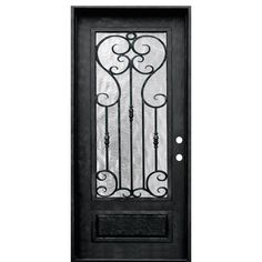 PRODUCT DESCRIPTION * THIS DOOR IS NOT IDEAL FOR CLIMATES THAT EXPERIENCE FREEZEING TEMPERATURES 3/4 Lite Decorative Iron Door 8-0 Heavy gauge steel frames and panels Heavy duty hinges All doors treated to prevent rust Units are 2 bore with 2-3/4" backset 5-1/2" on center Frames and Panels are insulated with polyurethane foam 5/8" Insulated Low-E Glass Welded sills SPECS: Door Type: Exterior Door Style: Mediterranean Door Face Material: Iron Door Thickness: 1-3/4" Warranty: Door: 2 Year Limited Mediterranean Door, Mediterranean Doors, Exterior Door Styles, Iron Entry Doors, Heavy Duty Hinges, Iron Door, Entry Door, Iron Doors, Types Of Doors