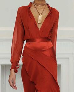 Women Sexy Long Sleeve V-Neck Irregular Plus Size Dress Elegant Maxi Dress, Short Sleeve Maxi Dresses, Red Dress Maxi, Trendy Fashion Outfits, Crewneck Dress, Short Sleeve Mini Dress, Maxi Dresses Casual, Maxi Dress With Sleeves, Mini Dress With Sleeves