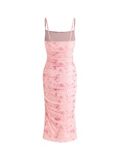 Blossom into elegance with this figure-skimming dress that celebrates the gentle power of the feminine. The pink hue is scattered with a pattern of roses, creating a visual harmony that's as pleasing to the eye as it is to the soul. The ruching detail is meticulously crafted, offering texture and depth, while the midi length strikes the perfect balance between playful and professional. It's a dress that works just as well for a brunch date as it does for a semi-formal gathering. Size S M L XL XXL Length 107.5 108.5 110 111.5 113 Bust 36 38 41 44 47 Plus Size Cosplay, Brunch Date, Blush Rose, Dresses Chiffon, Short Lace Dress, Printed Long Dresses, Dress For Short Women, Ruched Dress, Rose Print