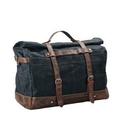 Waxed Canvas Duffel Bag Waterproof Canvas Travel Weekend Bag Carry on Weekender Overnight Bag For Mens This bag is made of waterproof oil wax canvas paired with crazy horse head layer cowhide. Your search for the perfect gift for him ends here. Our duffel bag is ideal for the on-the-go traveler. It has one exterior side pockets, a top pocket, and removable straps. The washed canvas and full grain leather make him look stylish wherever he goes next. Whether heading to the gym for a workout or hitting the road for an adventure, this canvas bag will be his next choice. Make it as unique as he is! Personalize this duffel bag with his name or initials for a special touch. Model Number: MC5166 Dimensions: 18.8"L x 7.8"W x 13.8"H / 48 cm(L) x 20 cm(W) x 35 cm(H) Weight: 3.3 lb / 1.5 kg Hardware: Waxed Canvas Duffle Bag, Vintage Travel Accessories, Weekend Duffle Bag, Wax Canvas, Canvas Duffel Bag, Canvas Duffle Bag, Waxed Canvas Bag, Duffle Bag Travel, Waxed Canvas