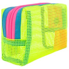 See your Stuff with our Mesh Bag Collection! The perfect small case for whatever you need to store- fit your essentials on the go! Use it as a makeup bag, art supply case, a place to store your stamp collection, toiletry bag, travel tech, and more! Tear resistant 100% vinyl coated mesh 5" height x 6" width x 2.5" depth, 3 oz Made in Los Angeles, California Rectangular Zipper Pouch Travel Case, Functional Rectangular Zipper Pouch Cosmetic Bag, Functional Rectangular Zipper Pouch For Cosmetics, Functional Rectangular Cosmetic Bag With Zipper, Functional Rectangular Cosmetic Bag, Travel Pencil Case Pouch For Back To School, Back To School Portable Cosmetic Bag, Back To School Portable Cosmetic Bag For Storage, Functional Rectangular Zipper Pouch Organizer