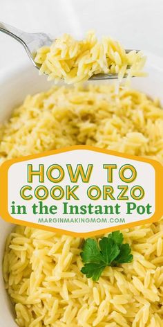 how to cook orzo in the instant pot