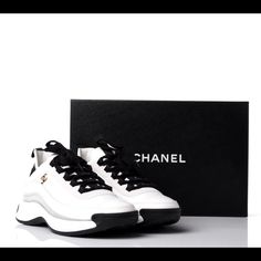 Used Chanel Velvet Calfskin & Mixed Fibers In Ivory Color. Size 9. Sold Out Everywhere. Comes With Complete Packaging. Has Some Stains But You Can Bring It To Your Local Shop For Cleaning.If You Have Questions Feel Free To Ask. Thanks Luxury Cream Sneakers For Streetwear, Luxury White Platform Sneakers With Branded Insole, Luxury White Lace-up Platform Sneakers, Luxury White Platform Sneakers For Streetwear, Luxury Platform Sneakers For Streetwear, Luxury White High-top Sneakers With Laces, White Platform Sneakers With Branded Heel, Luxury White Sneakers With Boost Midsole, Luxury White Custom Sneakers