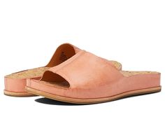 Kork-Ease Tutsi - Women's Sandals : Orange : Slip into sleek comfort with the Kork-Ease Tutsi sandal. Full grain or metallic full grain leather upper. Easy slip-on. Leather lining. Cushioned cork footbed. Rubber outsole. Imported. Measurements: Heel Height: 1 in Weight: 12 oz Product measurements were taken using size 8, width M. Please note that measurements may vary by size. Weight of footwear is based on a single item, not a pair. Slip-on Sandals With Cork-bed Midsoles, Comfortable Slip-on Slides With Cork-bed Midsoles, Summer Cork Sandals With Leather Sole, Cork Slides With Branded Insole And Round Toe, Comfortable Slip-on Sandals With Cork-bed Midsoles, Comfortable Cork Slides For Summer, Cork Slides For Summer, Closed Toe Slides With Cork-bed Midsoles, Slip-on Cork Sandals