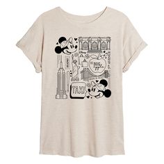 She will love showing off her style with this Disney's Mickey & Minnie Mouse Juniors' NYC Flowy Tee. © Disney FEATURES Short sleeves ScoopneckFIT & SIZING Oversized FitFABRIC & CARE Cotton/Polyester Machine wash Imported Size: Xxl. Color: Beig/Khaki. Gender: female. Age Group: kids. Pattern: Graphic. Graphic Material, Kids Pattern, Mickey Minnie Mouse, Disney Ladies, Boyfriend Tee, How To Show Love, Mickey Minnie, Pattern Graphic, Oversized Tee