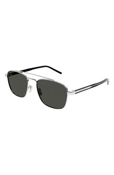 A polished metal construction gives a clean, no-nonsense look to these stylish Italian-made sunglasses sporting subtle logos on the temples. 56mm lens width; 18mm bridge width; 145mm temple length 100% UV protection Adjustable nonslip nose pads Metal Made in Italy Black Sunglasses Square, Fragrance Cologne, Black Aviator Sunglasses, Aviator Sunglasses Mens, Rollerball Perfume, Pilot Sunglasses, Makeup Gift, Rectangular Sunglasses, Stylish Sunglasses