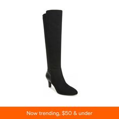 in stock Suede Boots For Evening In Spring, Suede Evening Boots For Spring, Spring Evening Suede Boots, Dress Boots, Wide Calf, Synthetic Fabric, Dress With Boots, High Boots, Knee High Boots