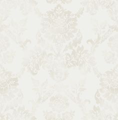 Sample French Damask Wallpaper in Ivory Victorian Gardens, Contemporary Color Palette, Damask Wallpaper, Wallpaper Pattern, Wallpaper Online, Burke Decor, White Wallpaper, Wallpaper Roll, Of Wallpaper