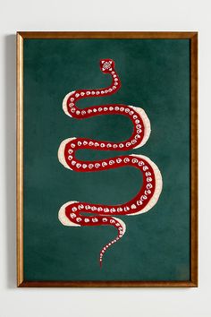 a painting with an image of a snake on it