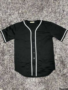 Russoo - Premium Mens Retro Baseball Jersey: Classic Design, Breathable Button-Up Sports Uniform Ideal for Training and Competition Sports Uniform, Retro Baseball, Sports Uniforms, Baseball Jersey, Baseball Jerseys, Classic Design, Knit Fabric, Active Wear, Button Up