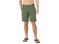 O'Neill Trvlr Expedition 20 Hybrid Shorts - Men's Shorts : Olive : Hike different terrains wearing the comfy pair of O'Neill Trvlr Expedition 20 Hybrid Shorts. Belt loop waist with buttoned front and a zip-fly closure. Short-length silhouette. Two side pockets. Zippered back pocket, and two side pockets. Intended to hit at the thighs. 94% nylon, 6% elastane. Machine wash, tumble dry. Imported. Measurements: Waist Measurement: 32 in Outseam: 20 in Inseam: 8 in Front Rise: 12 in Back Rise: 15 in L Casual Bottoms With Built-in Shorts For Travel, Outdoor Bottoms With Built-in Shorts, Short Swim Trunks With Pockets For Outdoor Activities, Short Length Swim Trunks With Pockets For Outdoor Activities, Bottoms With Functional Pockets For Outdoor Activities, Short Bottoms With Functional Pockets For Outdoor Activities, Short Hiking Pants With Side Pockets, Summer Outdoor Activity Shorts, Outdoor Pants With Built-in Shorts