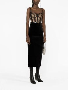 Gucci GG Net Corset Top | Black | FARFETCH Luxury Corset Belt, Luxury Fitted Corset Belt, Elegant Corset With Boned Bodice And Spaghetti Straps, Party Cropped Corset With Boned Bodice, Cropped Party Corset With Boned Bodice, Luxury Sleeveless Corset, Formal Lace Corset, Cropped Fitted Corset For Parties, Fitted Cropped Corset For Party