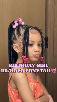 Adorable Braided Hairstyles for Little Girls Little Black Toddler Girl Braided Hairstyles With Beads, Toddler Back To School Hairstyles Black, Toddler Girls Hairstyles Black Braids, Girl Beaded Hairstyles, Kid Picture Day Hairstyles, Braided Hairstyles For Kids With Beads, Cute Kid Hairstyle Black Natural