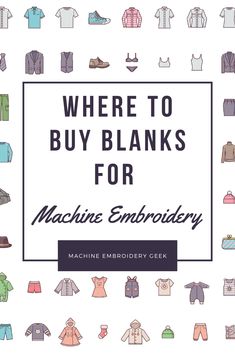 Where to buy blanks for machine embroidery Embroidery Blanks Wholesale, Diy Embroidery Machine, Blank Clothing, Machine Embroidery Gifts, Best Embroidery Machine, Embroider Ideas