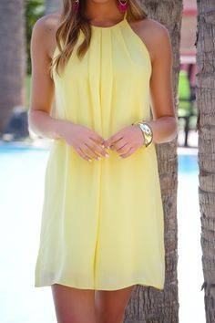 This dress rocks a classic A-line shape in a summer-ready worthy color! Dress is lined and has a button keyhole detail in the back. $38.00 Elegant Yellow Sleeveless Dress For Vacation, Summer Cocktail Dress With Keyhole Back, Summer Cocktail Dresses With Keyhole Back, Spring Cocktail Dress With Keyhole Back, Elegant Midi Dress For Summer Parties, Elegant Midi Dress For Summer Parties And Spring, Elegant Mini Dress For Summer Parties, Elegant Flowy Dresses For Summer Parties, Elegant Sleeveless Midi Dress For Summer Parties