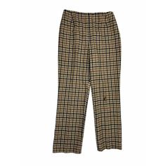 Vintage Plaid Pants Comes from a smoke free, pet friendly home Womens pants Preowned, vintage condition Tagged size 16 Estimated to fit similar to a modern large.  Vintage sizing tends to differ from modern day. Reference all measurements prior to purchasing. Blemish on left knee.  Moth hole on hemlines Seam splitting on rise Photos are part of the items description Measurements are: 14.5 inch waist 13 inch rise 21 inch hips 29 inch inseam 9 inch leg opening Wool Multicolor Check out my other it Retro Trousers With Elastic Waistband, Vintage Trousers With Elastic Waistband, Vintage Pants With Elastic Waistband, Retro Brown Straight Bottoms, Retro Brown Straight Pants, Womens Plaid Pants, Plaid Pants Women, Pants Vintage, Womens Pants