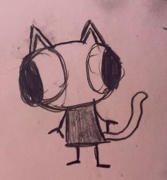 Doodle, drawing Cute Goofy Doodles, Silly Goofy Cat Drawing, Doodle Drawings Cat, Goofy Eyes Drawing, Silly Kitty Drawing, Goofy Drawing Cat, Goofy Cats Drawing, Goofy Doodles Cat, Goofy Drawing Ideas