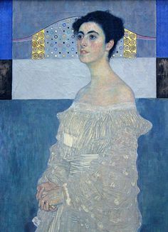 a painting of a woman in a white dress