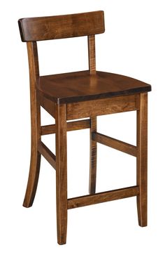 a wooden chair on a white background