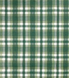 a green and white plaid fabric