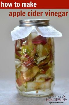 an apple cider vinegar recipe in a jar