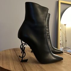 Reposhing This Item I Purchased From @Antaniquebrown. Loved It, But Ready To Rotate For Something New. Questions? Leave A Comment Below! Ysl Boots Heels, Ysl Boot Heel, Ysl Bootie, Saint Laurent 68 Boots, Saint Laurent Heels Boots, Ysl Opyum Heel, Saint Laurent Shoes, Bootie Boots, Ankle Boots