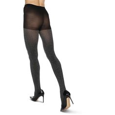 These opaque textured tights are your way to step into the future. Featuring a mesmerizing, tightly knit zigzag pattern, this busy fabric will take any outfit to the next level. Black Seamless 4-way Stretch Tights, Tight Sweater, Sheer Tights, High Knees, Shipt Shopper, Athletic Socks, Zig Zag Pattern, Active Women, Black Tights