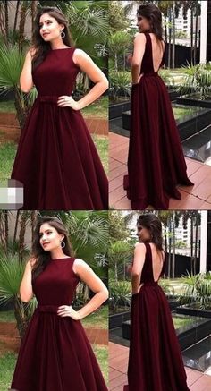 Burgundy Prom Dress Long, Prom Dress Backless, High Neck Prom Dress, Prom Dresses 2019, Prom Dresses Sleeveless, Burgundy Prom Dress, Dress Backless, Backless Prom Dresses, A Line Prom Dresses