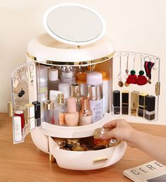 Fast Shipping From USA, Delivered In 2-5 Business Days













Adjustable LED light：Large make up organizer could Touch the sensor switch to change the brightness lighting modes: Shimmer, normal,highlight,close. It can bring perfect makeup,Whether it's morning, day or night.

HighCapacity：This LED makeup organizer can hold your lipstick, foundation, blush, eye shadow, base makeup, makeup brush, wipe face, Brush etc., and can also be used to store jewelry, personal accessories, beauty tools, Makeup Organizer Aesthetic, Makeup Storage Organizer, Round Makeup, Bathroom Table, Storage Box On Wheels, Makeup Storage Organization, Fruit And Vegetable Storage, Mirror Led, Stackable Storage Bins