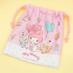 Keep your spare face masks, hand sanitizer, and other small essentials inside this polyester pouch! It’s decorated with illustrations of My Melody having a party with friends, desserts, and makeup! Simply pull the strings to secure the contents of your pouch. A kawaii drawstring pouch with prints of My Melody having a party with friends and desserts Made of super-soft polyester Dimensions: approx 200 x 200 mm / 7.87 x 7.87 inches Close the bag by pulling the drawstrings Original licensed product Party With Friends, Sweet Party, Sanrio Japan, My Melody Kuromi, Suitcase Bag, Kawaii Shop, Welcome Gifts, Drawstring Pouch, Candy Bags