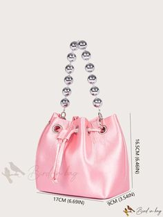 Bird in Bag - Fashionable Dazzling Design Handheld Evening Bag Bird In Bag, Pink Bag, Evening Bags, Bucket Bag, Composition, Pattern, Pink, Color, Design