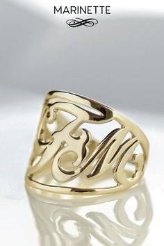 Solid 14K gold monogram ring 3 letters initials ring FedEx | Etsy Elegant 14k Gold Engraved Initials Ring, Luxury Initial Open Ring With Polished Finish, Luxury Polished Initial Open Ring, Modern Personalized 14k Gold Engraved Ring, Formal Monogram Sterling Silver Jewelry, Formal Sterling Silver Monogram Jewelry, Timeless Jewelry With Initials For Anniversary, Formal White Gold Monogram Jewelry, Formal Monogram Fine Jewelry