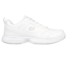 Keep yourself comfortable and safe in Skechers Work Relaxed Fit Dighton SR. Smooth leather and synthetic upper on a lace-up sporty casual slip-resistant sneaker with cushioned Memory Foam insole. | Skechers Men's Work Relaxed Fit: Dighton SR Sneaker Slip-resistant Lace-up Walking Shoes For Light Sports, Athleisure Low-top Slip-resistant Walking Shoes, Lace-up Slip-resistant Walking Shoes For Light Sports, Classic Fade-resistant Lace-up Sneakers, Sporty Slip-resistant Walking Shoes With Secure Fit, Low-top Slip-resistant Walking Shoes For Sports, Classic Slip-resistant Low-top Walking Shoes, Classic Low-top Slip-resistant Walking Shoes, Uniform Accessories