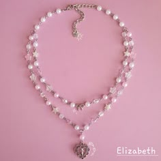 🎀 Enhance your fit-checks with this unique double layered piece that embodies the essence of a coquette, playful, and effortlessly chic. It's the perfect accessory to express your unique style and captivate hearts wherever you go. 🎀 *  Stainless steel wire/chain/clasp *  Alloy silver charms *  Plastic, acrylic, glass beads 🎀 Coquette Charm Bracelet, Coquette Accessories, Fit Checks, Pink Coquette, Beaded Jewelry Tutorials, Handmade Jewelry Tutorials, Diy Wire Jewelry, Keychain Design, Girly Accessories