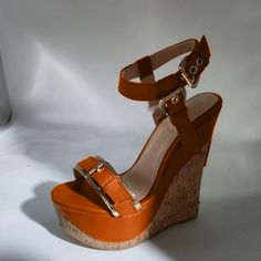 TAAFO Women's High Heels Wedges Heel Sandals Women's Shoes Show Shoes black-34 Brown Wedge Heel Sandals For Party, Brown Wedge Sandals For Party, Brown High Heel Wedge Sandals For Party, Chic Orange High Heel Wedge Sandals, Chic Orange Open Toe Wedge Sandals, Orange Platform Sandals For Evening, Orange Wedge Sandals For Summer Parties, Evening Orange Platform Sandals, Brown Heel Strap Wedge Sandals For Party