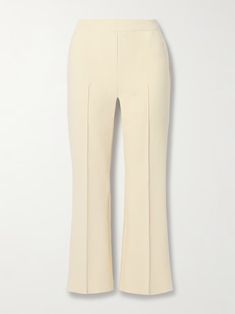 HIGH SPORT Kick cropped jacquard-knit stretch-cotton flared pants | NET-A-PORTER White Kicks, Flared Pants, Jacquard Knit, Sport Pants, Flare Pants, Net A Porter, Stretch Cotton, Women Collection, Sports Women