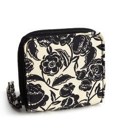 Streamline your everyday carry with our Small Zip-Around Wallet, the perfect combination of functionality and fashion. The convenient zip-around closure ensures that your belongings stay secure, while the interior compartments keep everything organized and easily accessible. No more digging through a cluttered wallet with our zip-around design, you'll find what you need in an instant. Vera Bradley Small Zip-Around Wallet in Bubbly Flowers Black White/Black Backpack Lunch Bag, Duffel Bag Backpack, Card Pouch, Vera Bradley Wallet, Flowers Black, Belt Purse, Stocking Stuffer Gifts, Toiletry Bag Travel, Scarf Jewelry