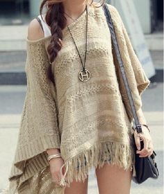 Sets word Hippie Mode, Knitted Cape, Women Sweaters Winter, Styl Boho