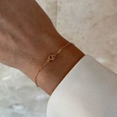 Boundless Solid Gold Bracelet – TBJ Double Chain Bracelet, Double Chain Necklace, Solid Gold Bracelet, Number Necklace, Dainty Gold Necklace, Double Chain, Solid Gold Jewelry, Scottsdale Az, Initial Charm