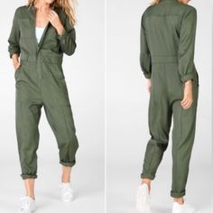 Fabletics Everleigh Army Green Jumpsuit Euc P2p 21 Inseam 28 Reposting Because A Bit Big On Me, Never Worn Athleisure Jumpsuits And Rompers With Pockets For Loungewear, Stretch Jumpsuits And Rompers With Pockets For Loungewear, Casual Long Sleeve Workout Jumpsuits And Rompers, Relaxed Fit Athleisure Jumpsuits And Rompers, Relaxed Fit Jumpsuits And Rompers For Athleisure, Casual Long Sleeve Jumpsuits And Rompers For Workout, Spring Athleisure Overalls Jumpsuit, Casual Workout Jumpsuits And Rompers With Long Sleeves, Fall Athleisure Stretch Jumpsuits And Rompers