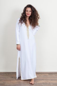 Kutubia maxi gallabia White Maxi Dress With Dabka Detailing, White Maxi Length Dress With Dabka, White Maxi Length Dress With Dabka Detail, Bohemian Maxi Dress With Dabka, Elegant Straight Maxi Dress For Eid, Elegant Festive Maxi Dress, Festive White Floor-length Maxi Dress, Bohemian Maxi Kurta For Eid, Bohemian Maxi Length Kurta For Eid