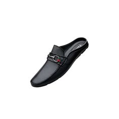 A.A.Y - Leather Loafers Slip-on Mules Men Black Leather Sole Slip-ons For Office, Black Slip-on Loafers With Removable Insole, Black Dress Shoes With Flat Heel For Semi-formal Occasions, Casual Black Pointed Toe Slip-ons, Casual Black Pointed Toe Dress Shoes, Elegant Black Pointed Toe Slip-ons, Black Almond Toe Slip-ons With Leather Sole, Black Slip-on Loafers For Business, Black Slip-ons With Leather Sole