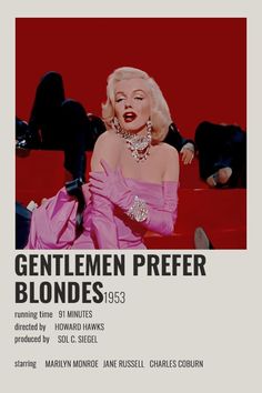 the poster for gentlemen prefer blondes starring marilyn monroe