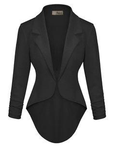 PRICES MAY VARY. Quality Materials:Made from high-quality materials, this blazer jacket is durable and long-lasting. It is expertly crafted to ensure a comfortable and flattering fit. Wide Range of Colors Available:This blazer jacket is available in a wide range of colors, allowing you to find the perfect shade to match your style and personality. From classic black to vibrant red, there is a color for every occasion. Fashion Design:The high low style of this blazer can be attributed to its incr Solid Color Long Sleeve Suits For Office, Solid Long Sleeve Suits For Office Wear, Solid Long Sleeve Blazer For Office, Professional Fall Outerwear With Suit Collar, Professional Outerwear With Suit Collar For Work, Professional Fall Outerwear For Office, Tailored Long Sleeve Blazer For Office, Professional Long Sleeve Blazer For Office Wear, Professional Long Sleeve Suits For Office