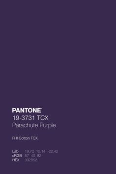 pantone's purple background with the text, 1933 - 31 tox parachute purple