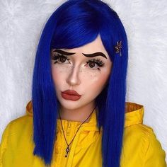 Coraline Inspired Makeup, Coraline Makeup Halloween, Coraline Makeup Looks, Coraline Halloween Makeup, Creepy Coraline, Coraline Halloween Costume, Coraline Makeup, Coraline Halloween, Coraline Costume