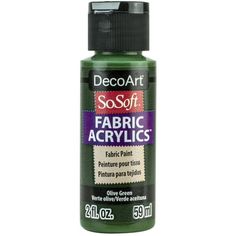 decoart fabric acrylic paint - green, 2oz / 29ml bottle